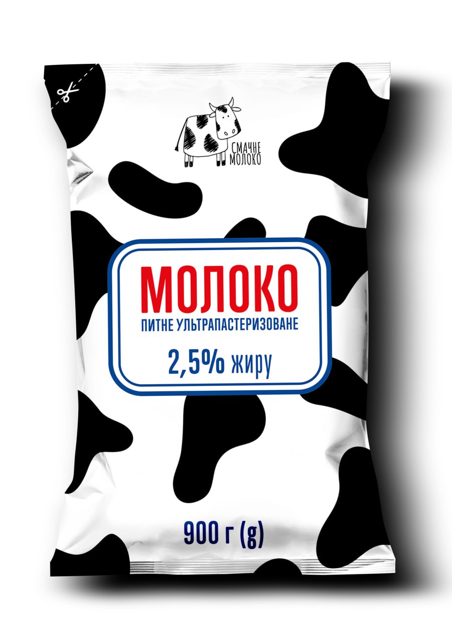 Молоко ультрапастерізоване 2,5% 900г Смачне Молоко